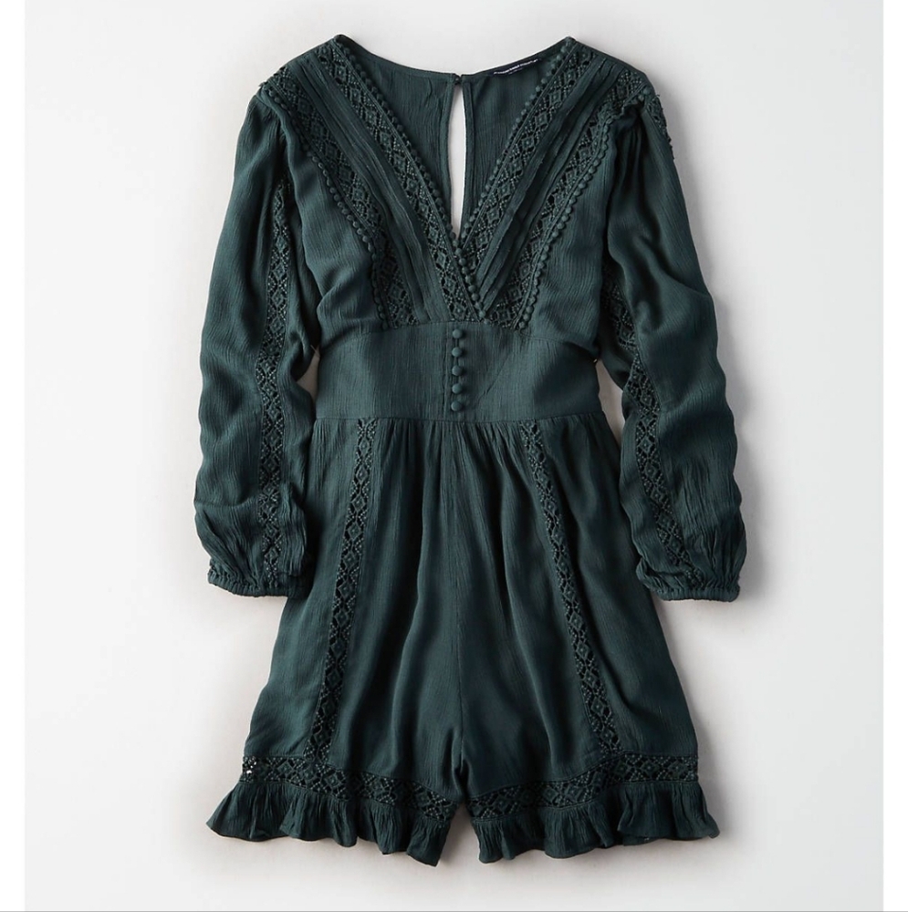 American Eagle Green Romper